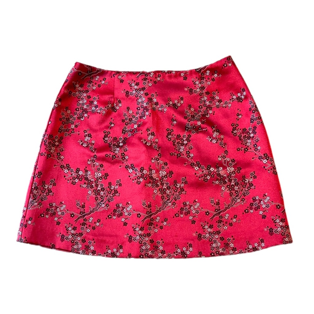 Le Chateau Red A-Line Mini Skirt Resort Wear